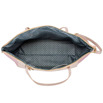 Caroline Vegan Leather Monogram Weekender Duffel Bag Travellty