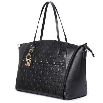 Caroline Vegan Leather Monogram Weekender Duffel Bag Travellty