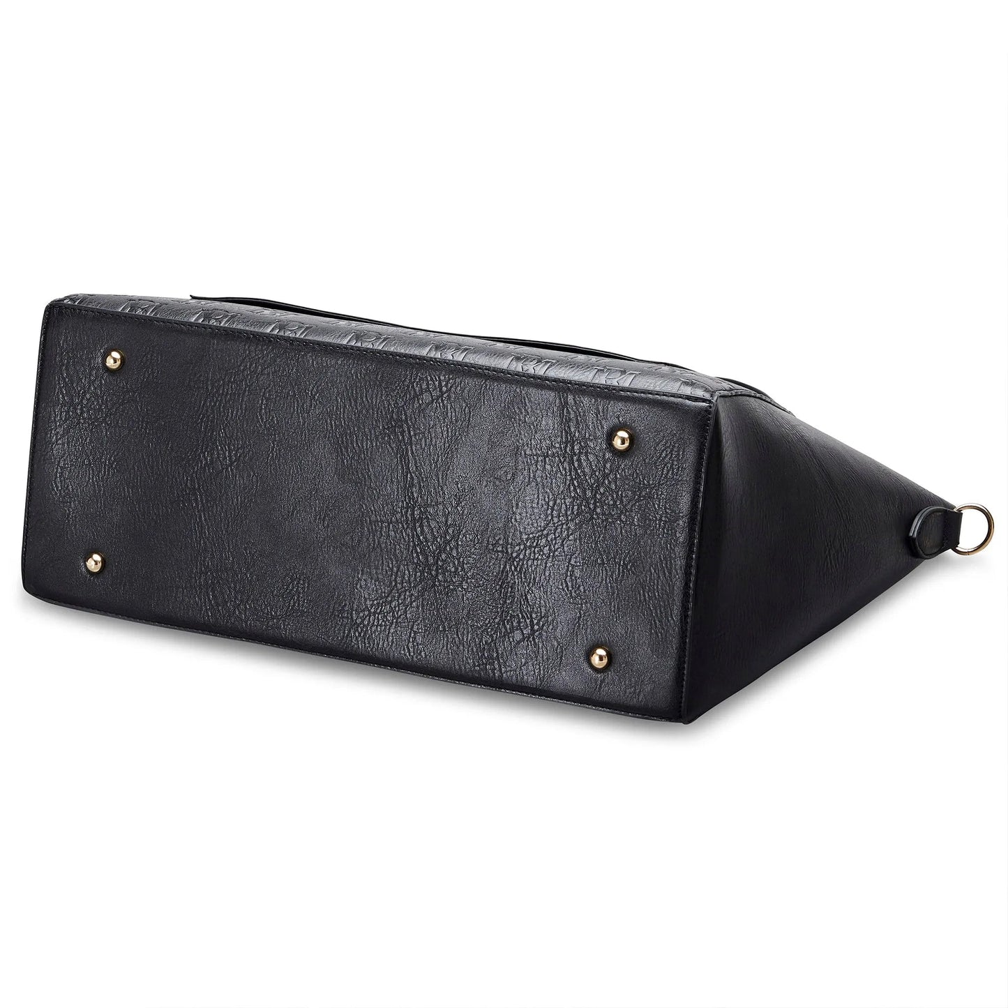Caroline Vegan Leather Monogram Weekender Duffel Bag Travellty