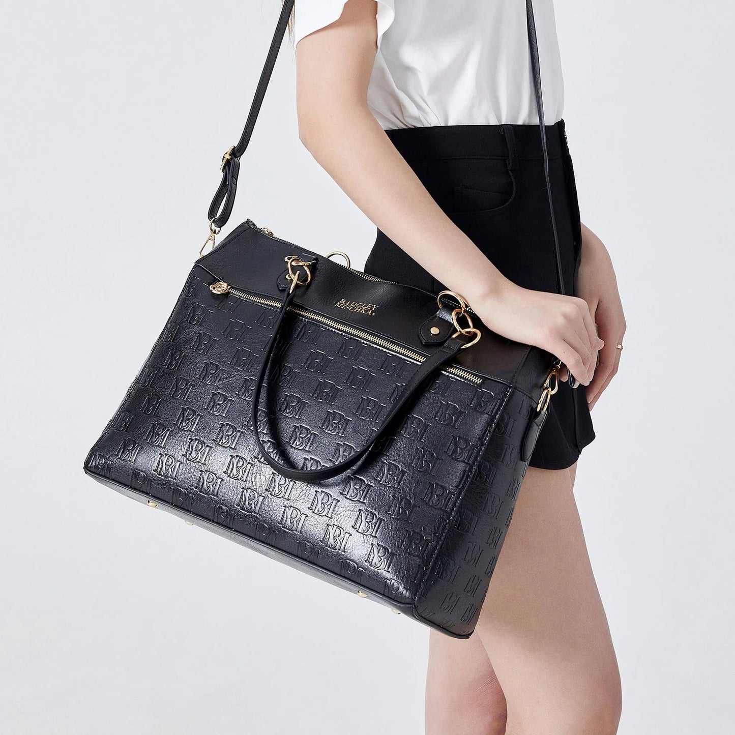 Madalyn Rustic Vegan Leather Weekender Tote Bag