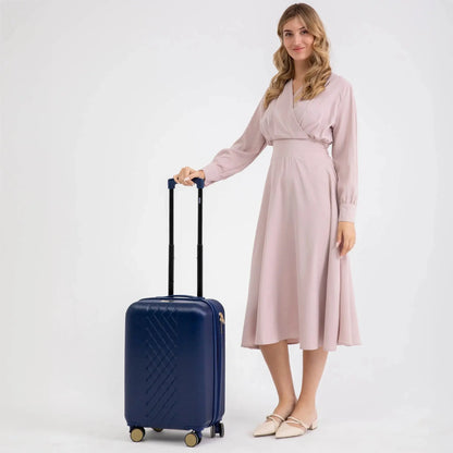 Diamond 3 Piece Expandable Chic Luggage Set Travellty
