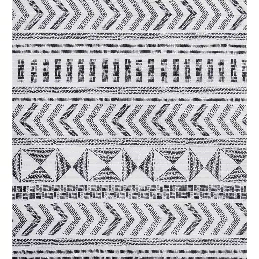72-inch Polyester Shower Curtain with Black White Scandinavian Chevron Pattern FastFurnishings