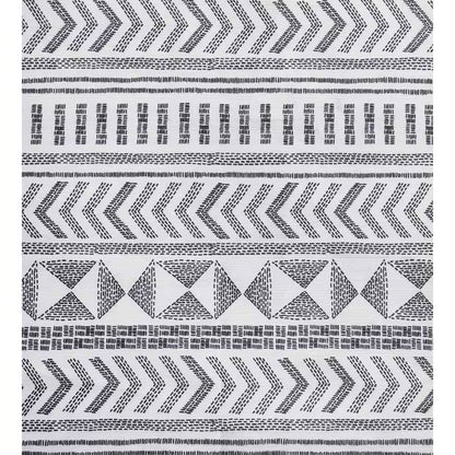 72-inch Polyester Shower Curtain with Black White Scandinavian Chevron Pattern FastFurnishings