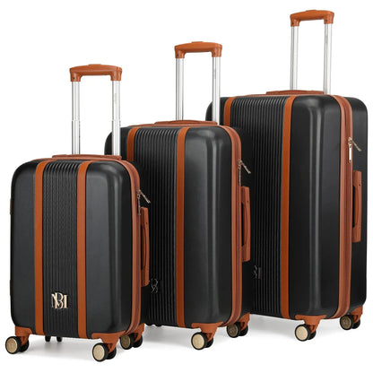 Mia 3 Piece Expandable Retro Luggage Set Travellty