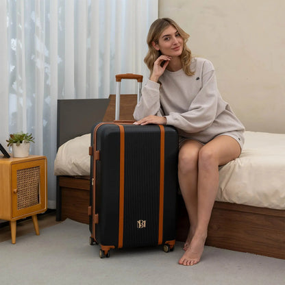 Mia 3 Piece Expandable Retro Luggage Set Travellty