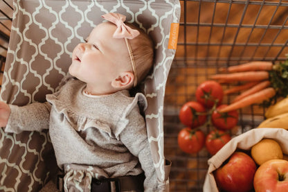 Baby Shopping Cart Hammock | Gray/Aqua Binxy Baby