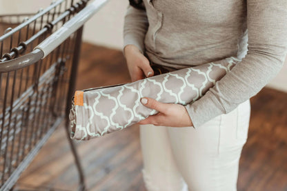 Baby Shopping Cart Hammock | Gray/Aqua Binxy Baby