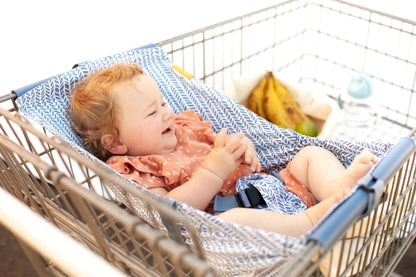 Baby Shopping Cart Hammock | Blue Little Arrow Design Binxy Baby