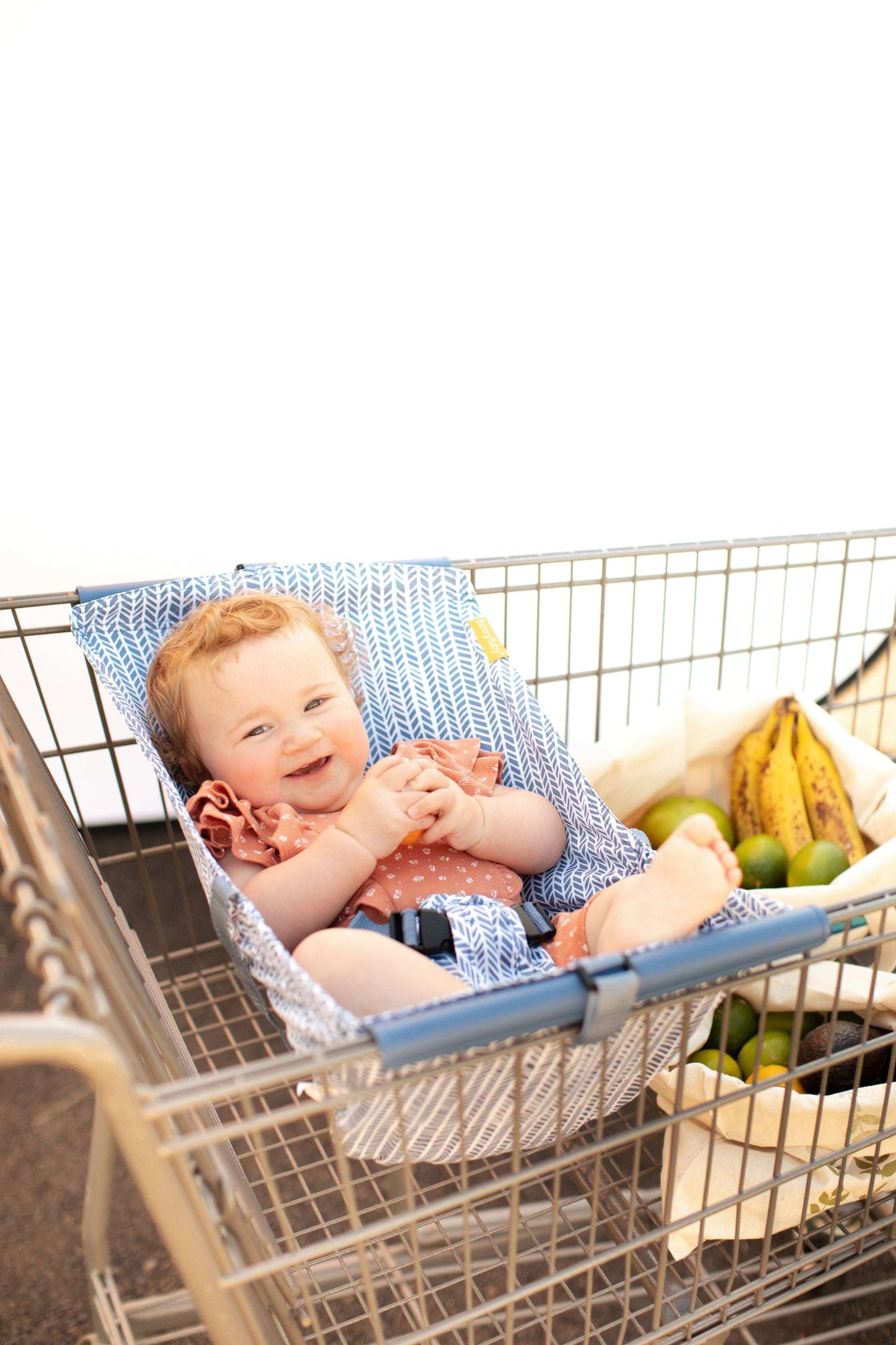 Baby Shopping Cart Hammock | Blue Little Arrow Design Binxy Baby