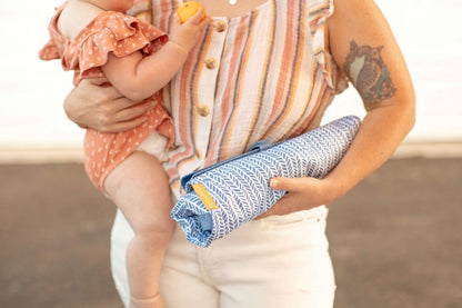 Baby Shopping Cart Hammock | Blue Little Arrow Design Binxy Baby