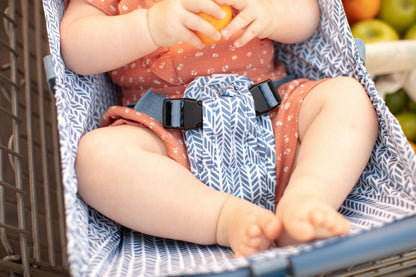 Baby Shopping Cart Hammock | Blue Little Arrow Design Binxy Baby