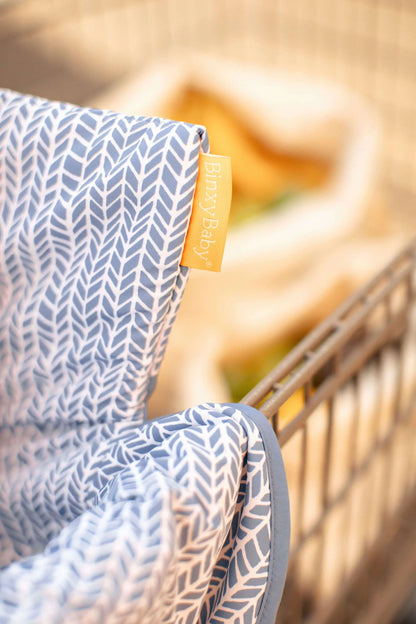 Baby Shopping Cart Cover | Blue Little Arrows Design Binxy Baby