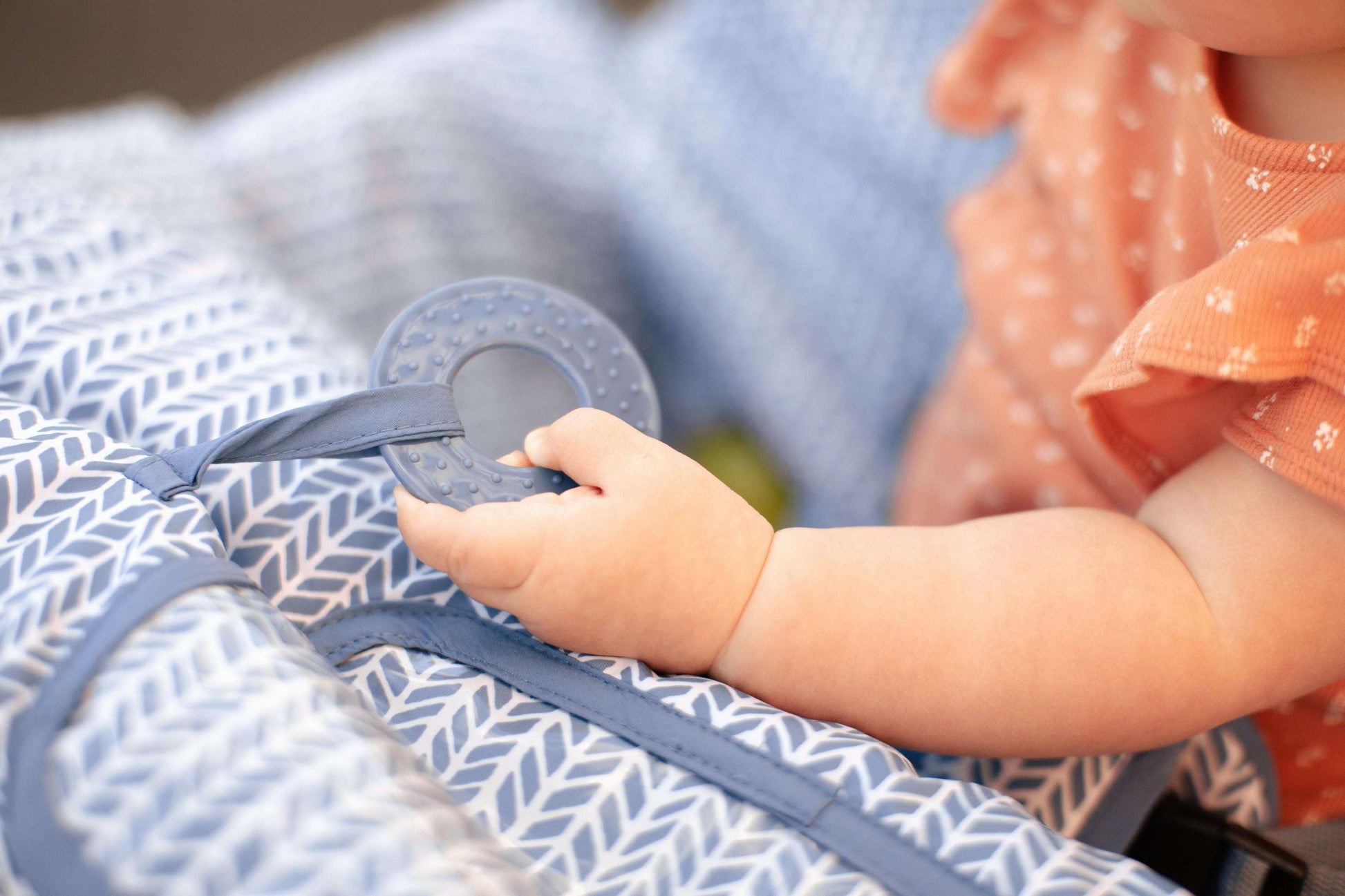 Baby Shopping Cart Cover | Blue Little Arrows Design Binxy Baby