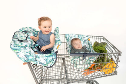 Baby Shopping Cart Cover | Tropical Day Leaf Print Binxy Baby