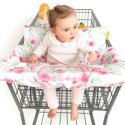 Baby Shopping Cart Cover | Full Bloom Watercolor Floral Print Binxy Baby