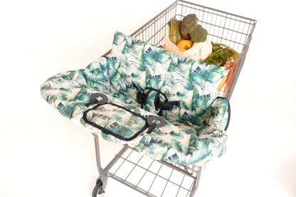 Baby Shopping Cart Cover | Tropical Day Leaf Print Binxy Baby