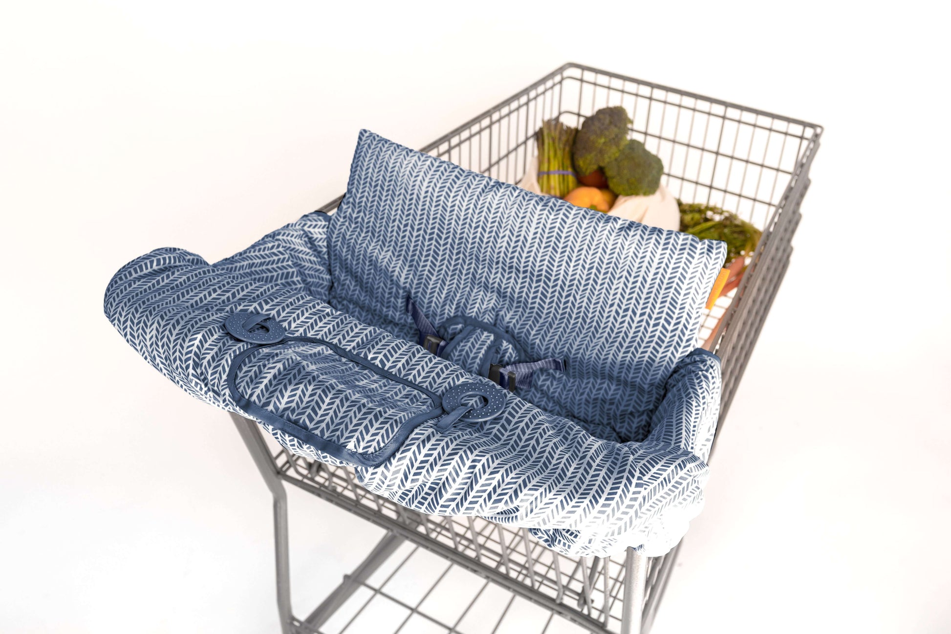 Baby Shopping Cart Cover | Blue Little Arrows Design Binxy Baby
