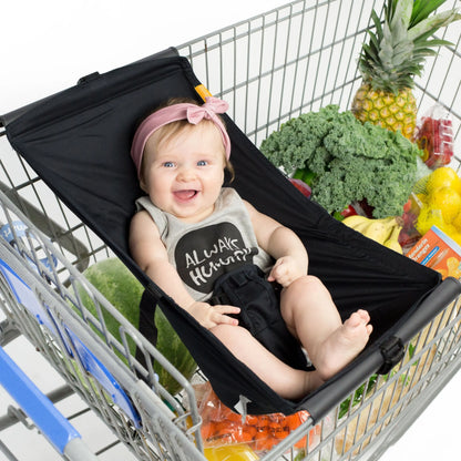 Baby Shopping Cart Hammock | Black Fabric Binxy Baby