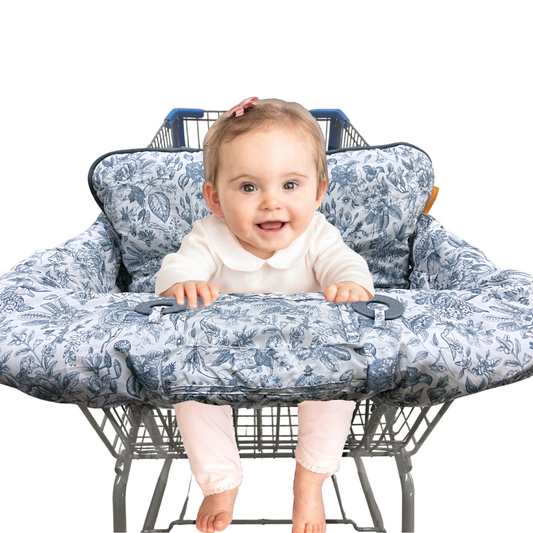 Baby Shopping Cart Cover | Heritage Blue Binxy Baby