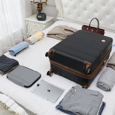 Brickell 3 Piece Expandable Retro Luggage Set Travellty