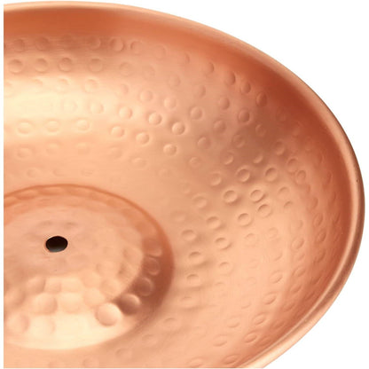 Premium Hand Hammered Copper Rain Chain Basin - 11-inch Diameter FastFurnishings