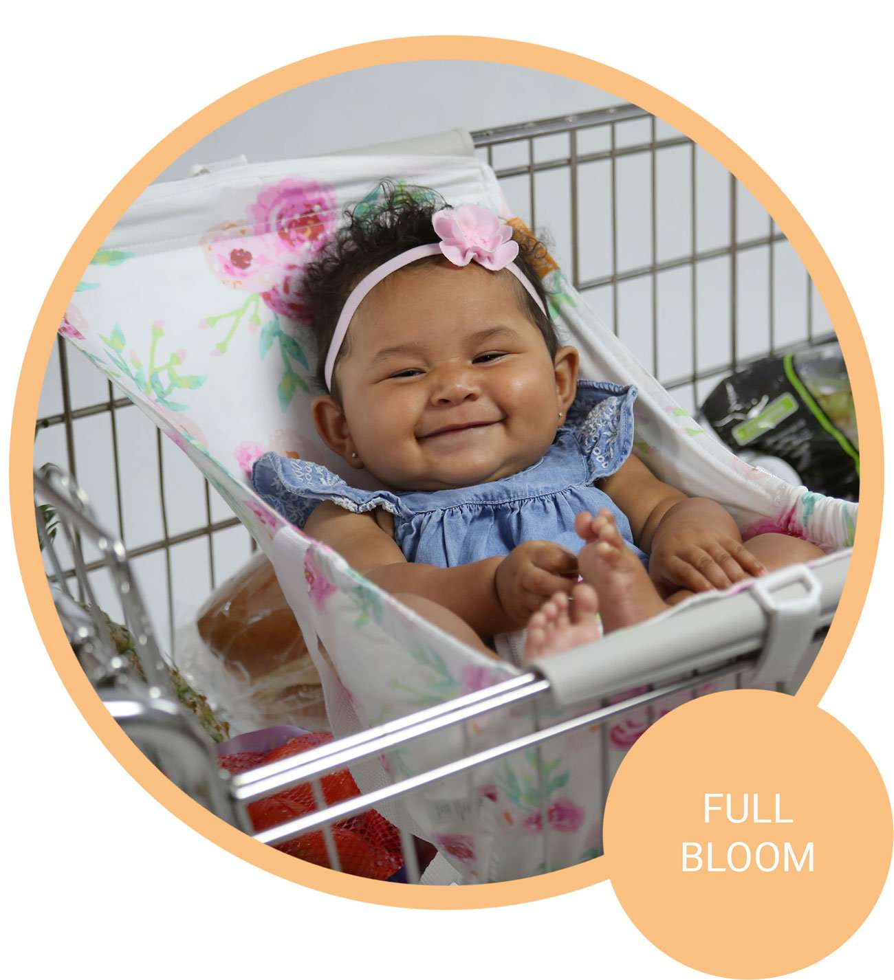 Baby Shopping Cart Hammock | Full Bloom Watercolor Floral Print Binxy Baby