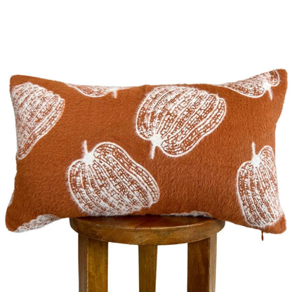 Burnt Orange Pumpkin Lumbar Pillow Busa Designs