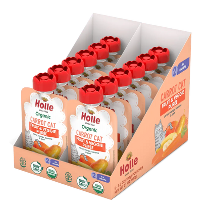 Holle Baby Food Pouches - Organic Fruit & Veggie Puree - Carrot Cat Holle USA