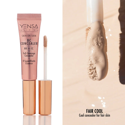 Skin On Skin BB + CC Full Coverage Hyaluronic Serum Concealer YENSA