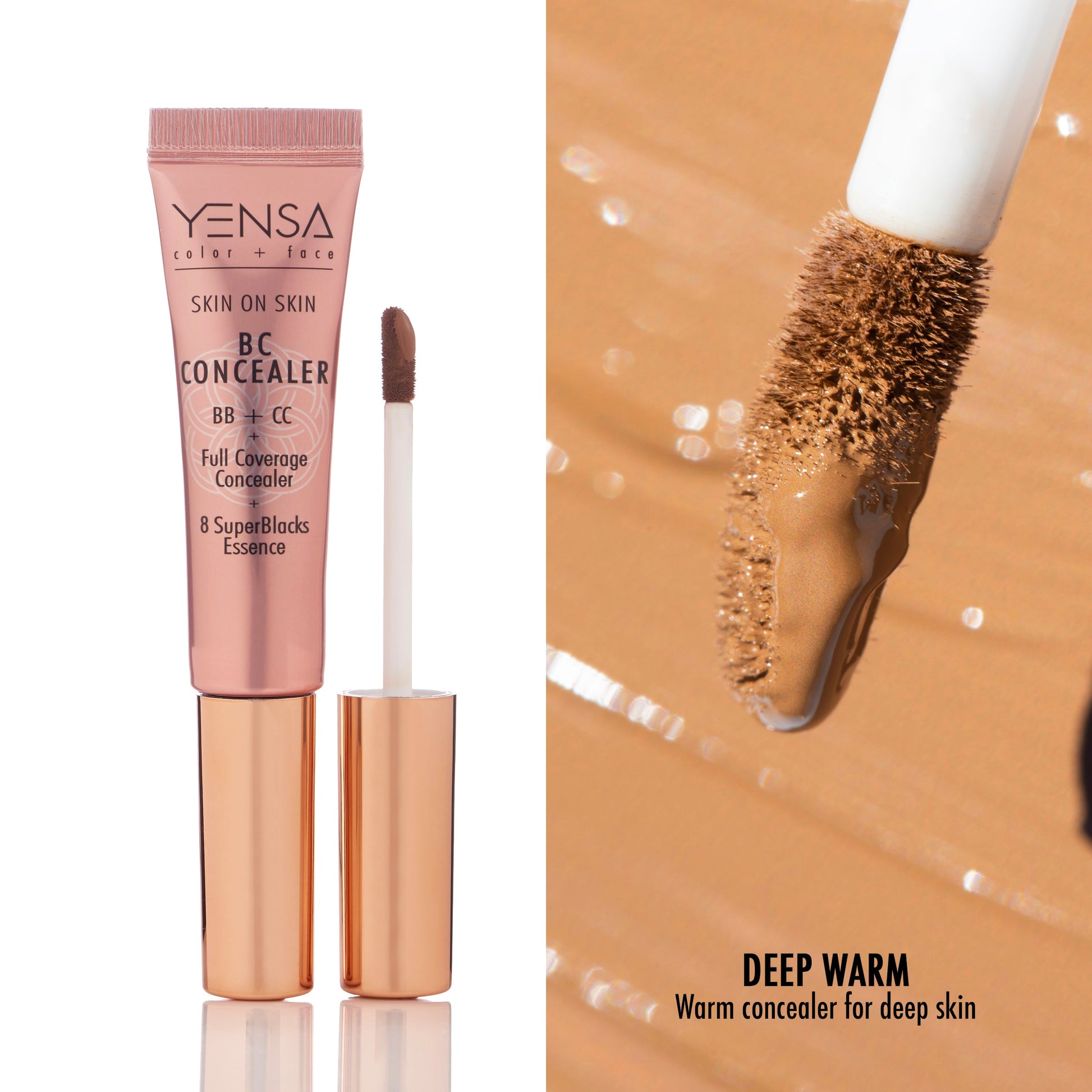 Skin On Skin BB + CC Full Coverage Hyaluronic Serum Concealer YENSA