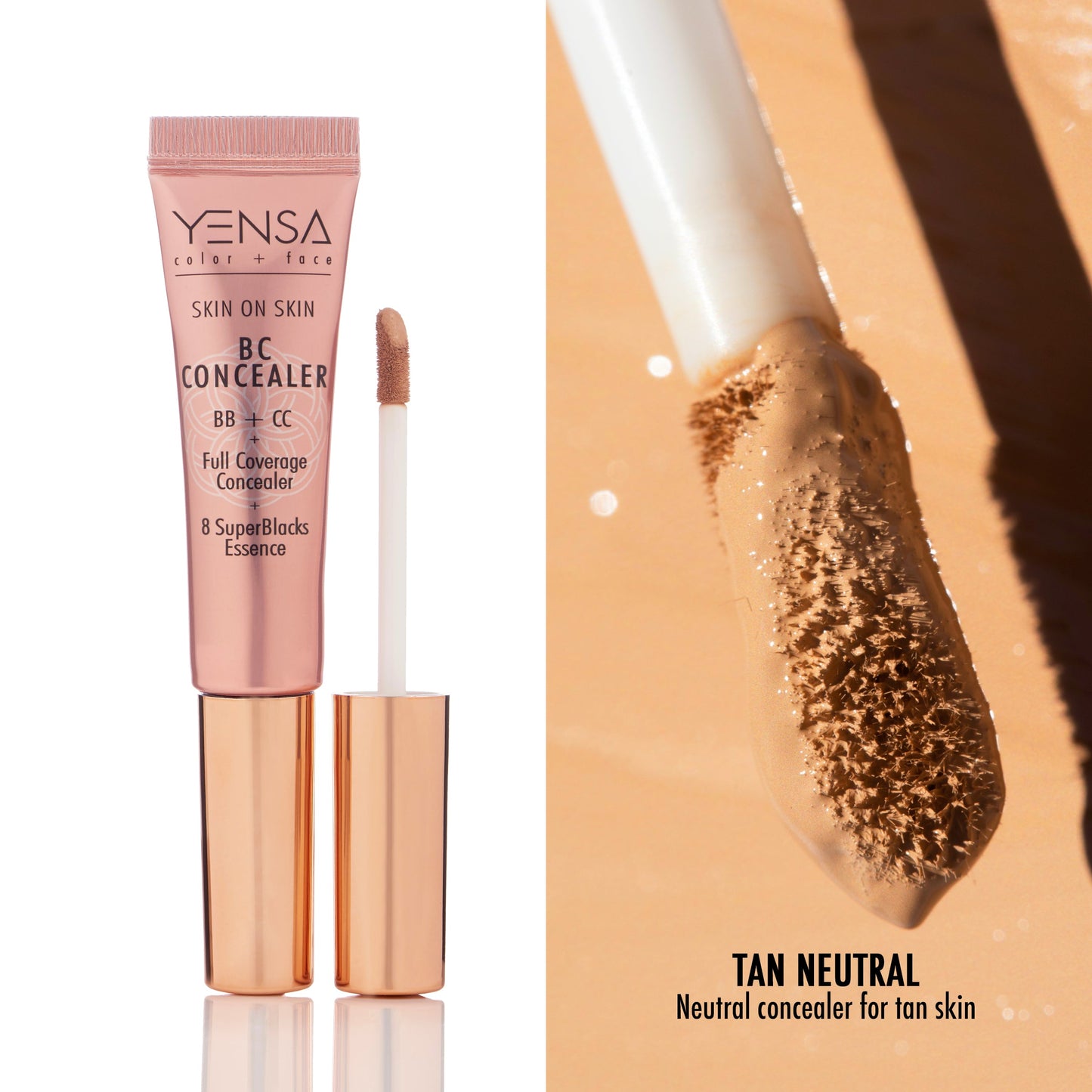 Skin On Skin BB + CC Full Coverage Hyaluronic Serum Concealer YENSA