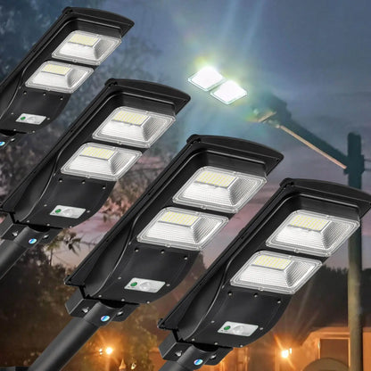 4 PACK 60W solar street light 6000 lumens Langy Solar Lights