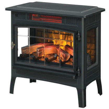 Black Infrared Quartz Electric Fireplace Stove Heater FastFurnishings