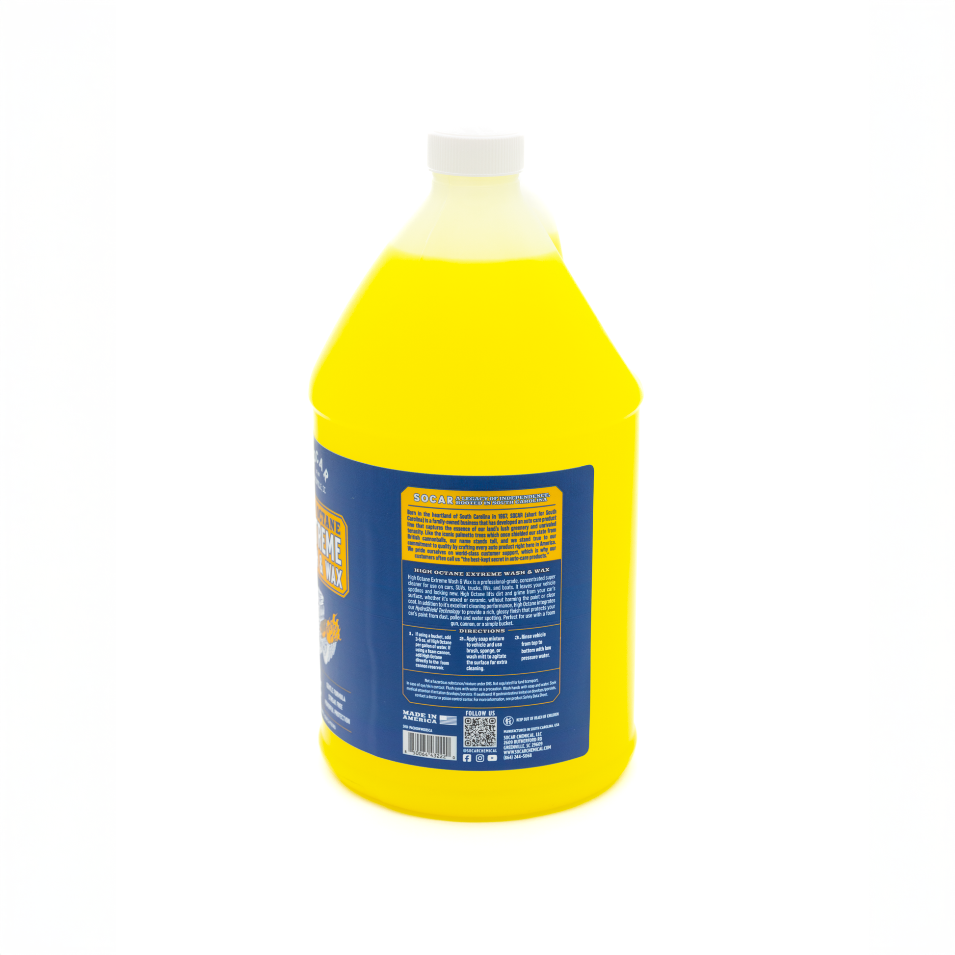 High Octane Extreme Ceramic Wash & Wax – Super Hydrophobic Car Soap for Shine & Protection Socar Chemical