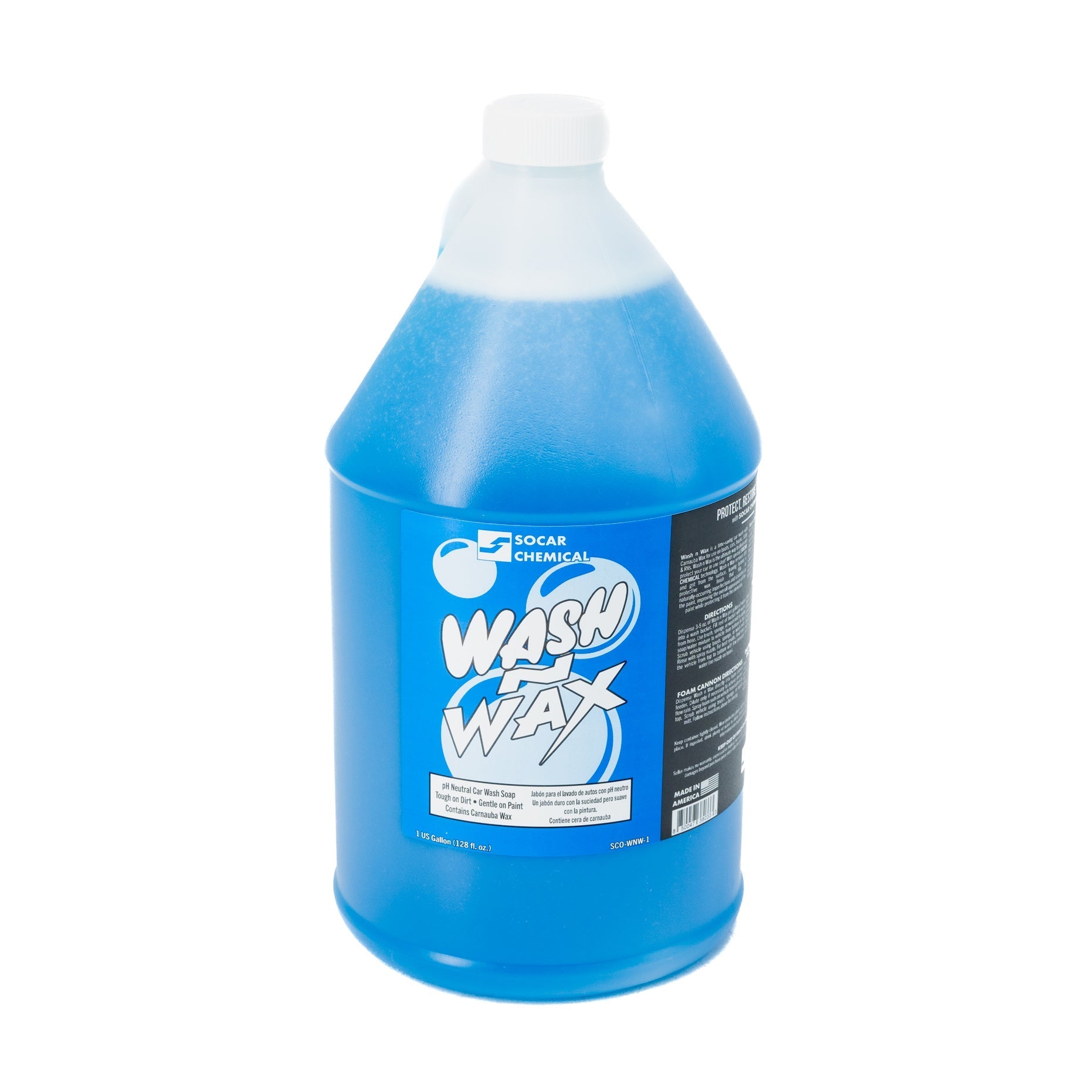 SOCAR Wash n Wax - pH Neutral Car Wash Soap Infused with Carnauba Wax Socar Chemical