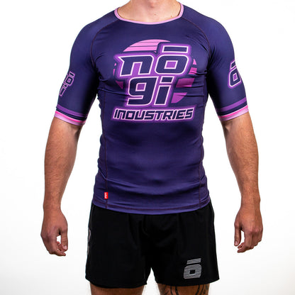 '7Four Short Sleeve Rank Rash Guard Purple - Get it from Bo