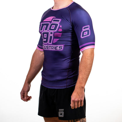 '7Four Short Sleeve Rank Rash Guard Purple - Get it from Bo