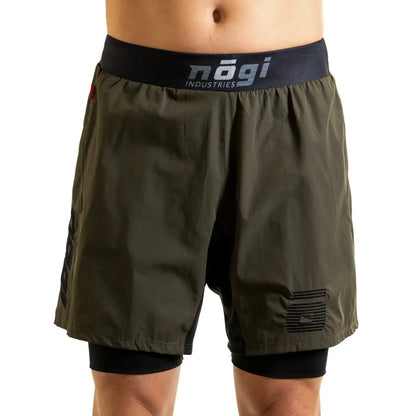 Ghost 7" Inseam Premium Lined Grappling Shorts - Fury Green - Get it from Bo