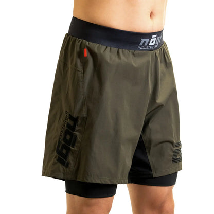 Ghost 7" Inseam Premium Lined Grappling Shorts - Fury Green - Get it from Bo