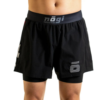 KIDS Ghost Premium Lined Grappling Shorts - Obsidian Black NoGi Industries