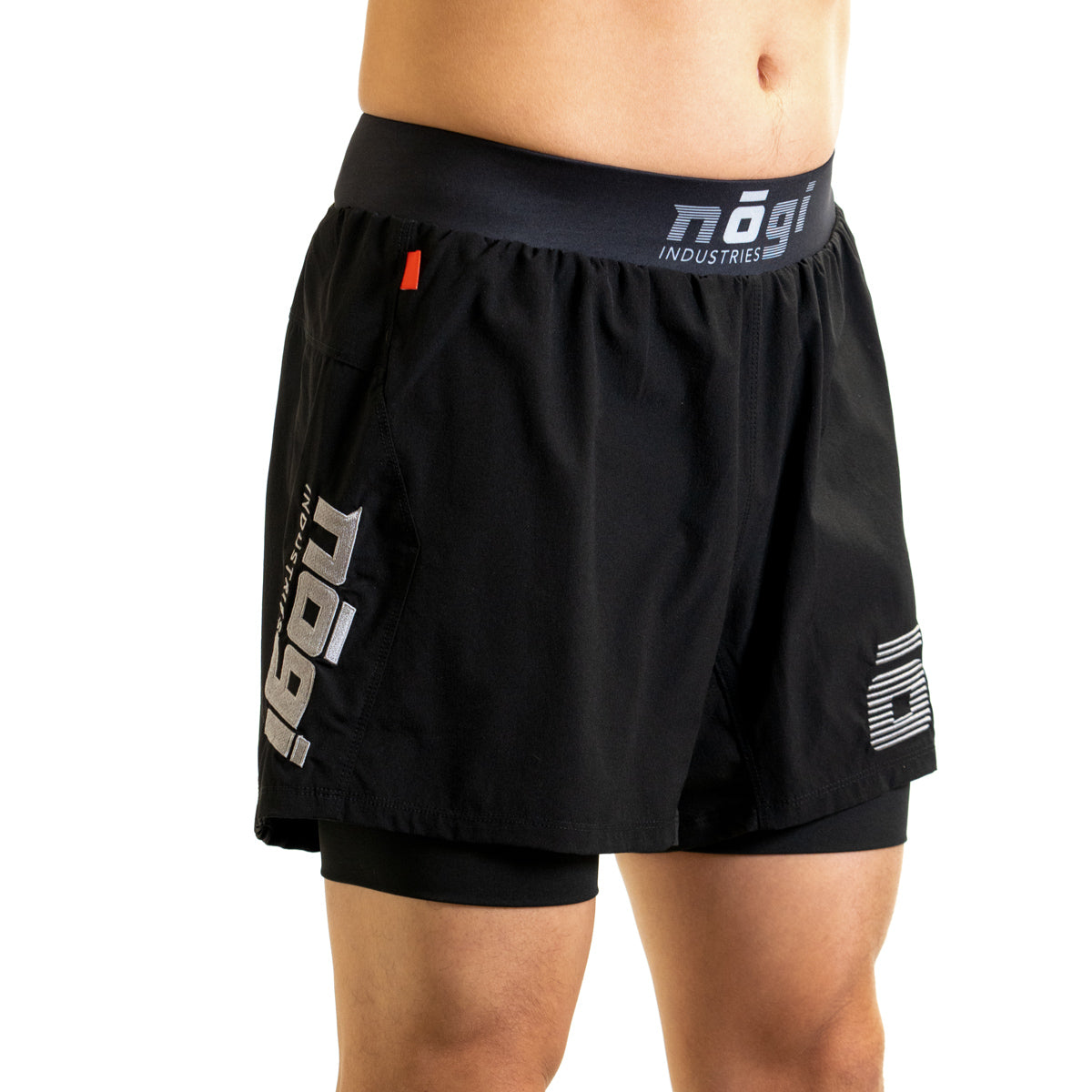 KIDS Ghost Premium Lined Grappling Shorts - Obsidian Black NoGi Industries