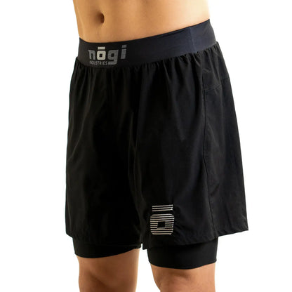 Ghost 7" Inseam Premium Lined Grappling Shorts - Obsidian Black NoGi Industries
