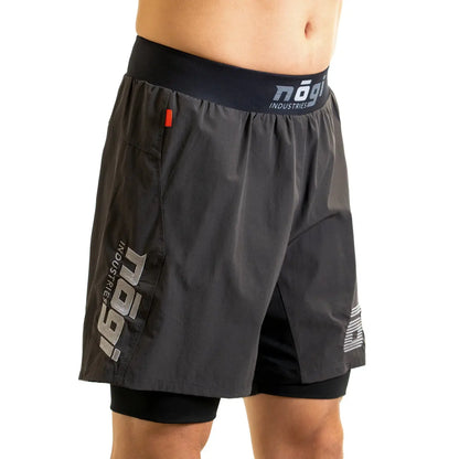 Ghost 7" Inseam Premium Lined Grappling Shorts - New Jersey Gray NoGi Industries