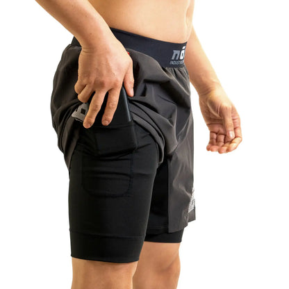 Ghost 7" Inseam Premium Lined Grappling Shorts - New Jersey Gray NoGi Industries