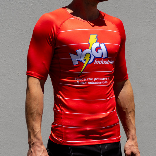 Energy Rash Guard by Nogi Industries Short Sleeve - RED - Get it from Bo