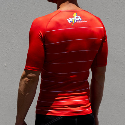 Energy Rash Guard by Nogi Industries Short Sleeve - RED - Get it from Bo