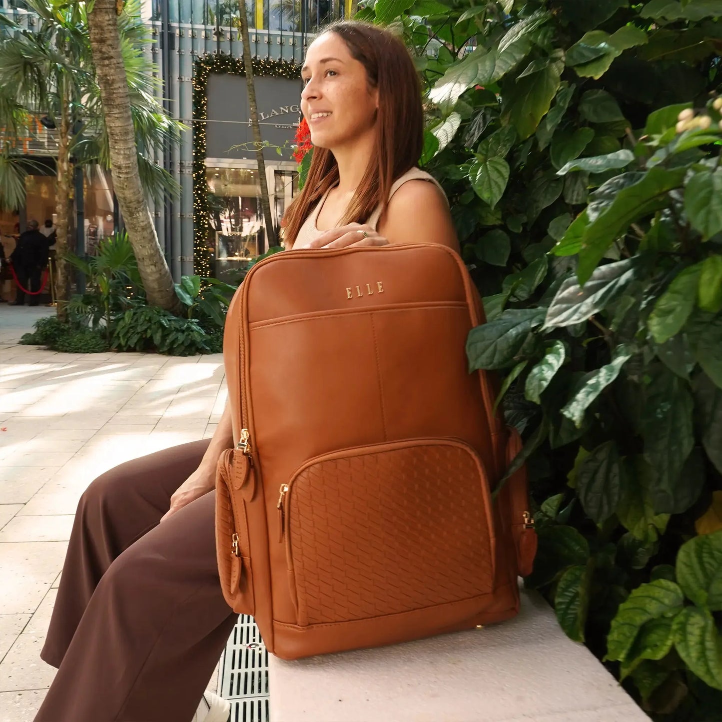 Leisure Luxe 27L Vegan Leather Backpack