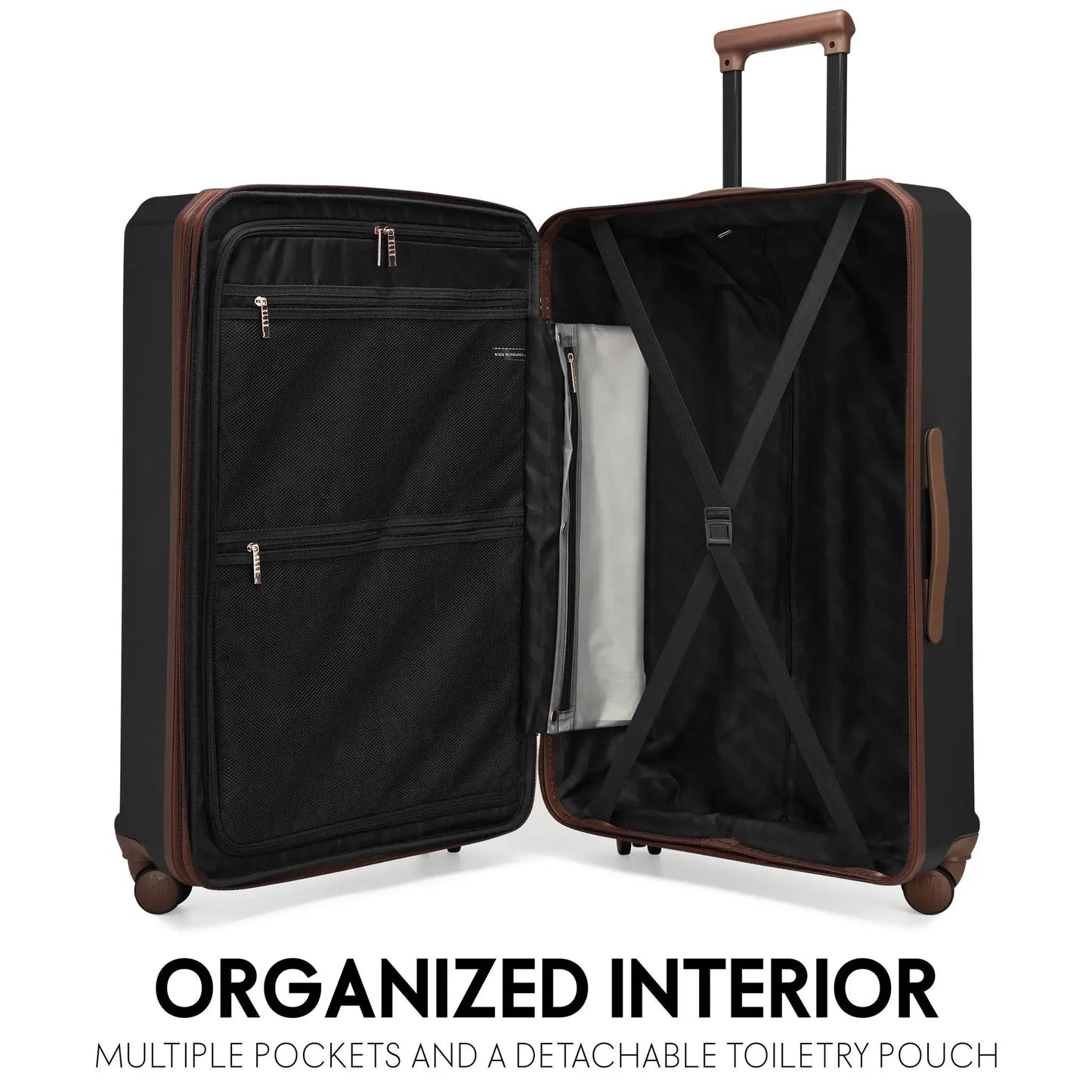 Luxe Journey 3 Piece Expandable Retro Luggage Set Travellty