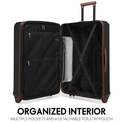 Luxe Journey 3 Piece Expandable Retro Luggage Set Travellty