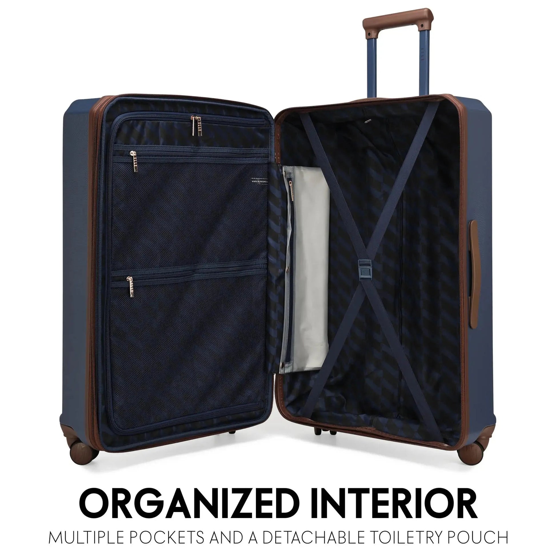 Luxe Journey 3 Piece Expandable Retro Luggage Set Travellty
